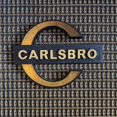 Vintage Carlsbro 4x12 guitar cab  / cabinet 1971 - Eminence drivers image 4