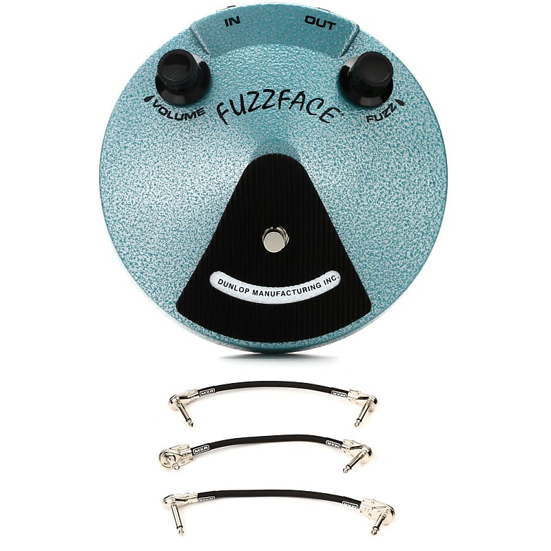 Dunlop JHF1 Jimi Hendrix Fuzz Face Pedal with 3 Patch Cables Dunlop JHF1 Jimi Hendrix Fuzz Face Pedal with 3 Patch Cables