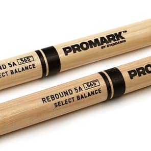 Promark Rebound Drumsticks - Hickory - 0.565" - Acorn Tip image 3