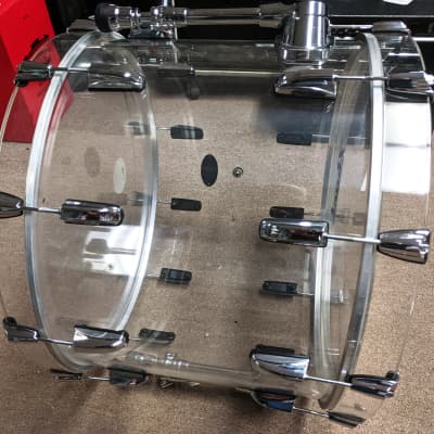 Pearl Crystal Beat Acrylic 4 Piece Drum Set 20/12/14/16 Ultra Clear, Extra Floor Tom, Clean, Unique image 10