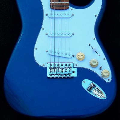 Cobra Blue Mahogany Stratocaster+SRV Pickups 22 Fret Roasted Maple Neck+7 Sound Switch +Treble Bleed+Working Bridge Tone image 1