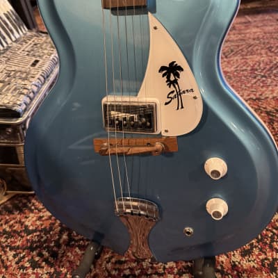 Supro 1570WB Sahara Single Pickup Americana Series Electric Guitar 2010s - Wedgewood Blue Metallic image 2