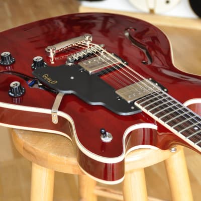 GUILD Starfire I-12 DC Cherry Red Stopbar / Newark St. Collection / 12-String Thinline Hollow Body image 5