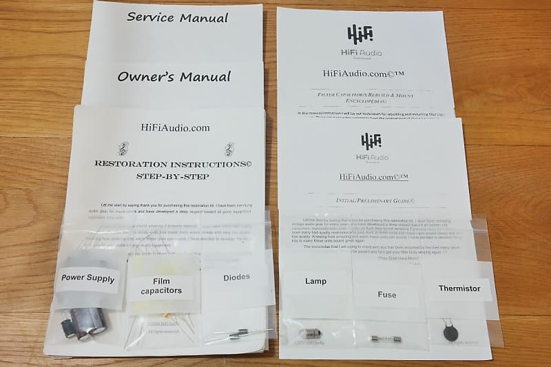 Harman Kardon A300 restoration kit filter capacitor repair rebuild fix  			