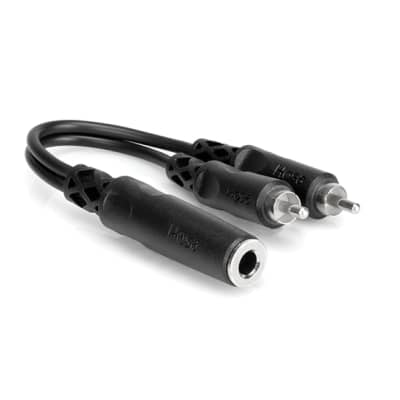 Hosa YPR-131 Y Cable 1/4 Inch TSF to Dual RCA image 1