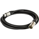 Asterope Pro Stage XLR Microphone Cable Regular Black 15 ft.