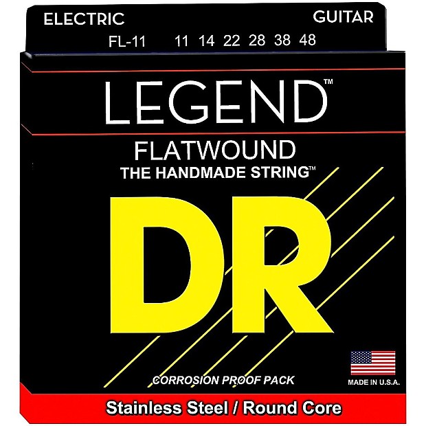 DR FL-11 Legend Flatwound Extra Light Electric Guitar Strings 11-48 image 1