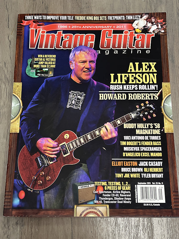 Vintage guitar magazine Alex Lifeson Rush keeps rolling | Reverb