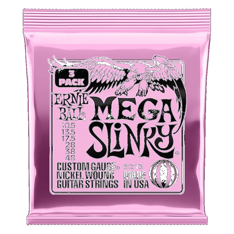 Ernie Ball Mega Slinky Nickel Wound Electric Guitar Strings 3 Reverb