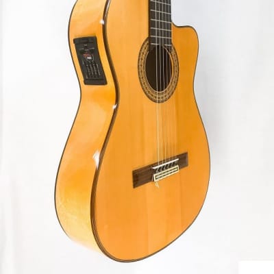 Aria AC70 Concert Series Electric Cutaway Classical Guitar - Spanish-Made - Excellent Condition Used image 3