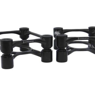 IsoAcoustics  Aperta Isolation Stands - Black (pair) image 1
