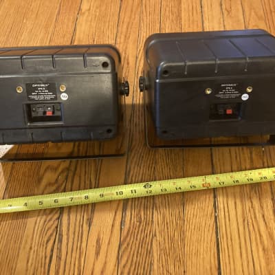 Optimus/ Radio Shack XTS 9 Indoor Outdoor Speakers with Mounts 50w 8ohm EXC Ship Tomorrow - Black image 2