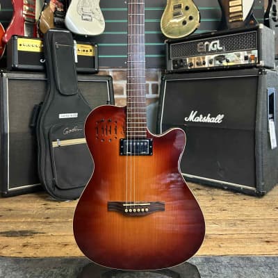 Godin A6 Ultra Semi-Acoustic/Electric Guitar Cognac Burst | Reverb