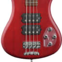 Warwick RB Corvette $$ Double Buck 4-String Bass Guitar, Red Satin w/ Gig Bag