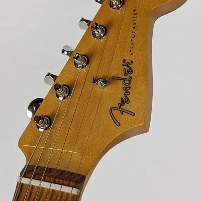 Fender Noventa Stratocaster 2021 Crimson Red Transparent image 6
