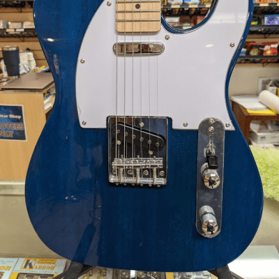 Stadium Trans Blue Tele Style solid body guitar NY-9401BL for sale