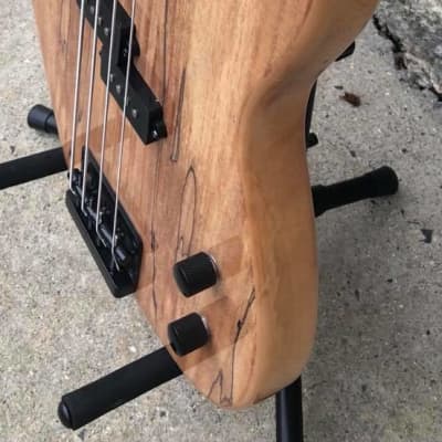GAMMA Custom Bass Guitar PF21-03, Fretless Alpha Model, Spalted Maple image 4