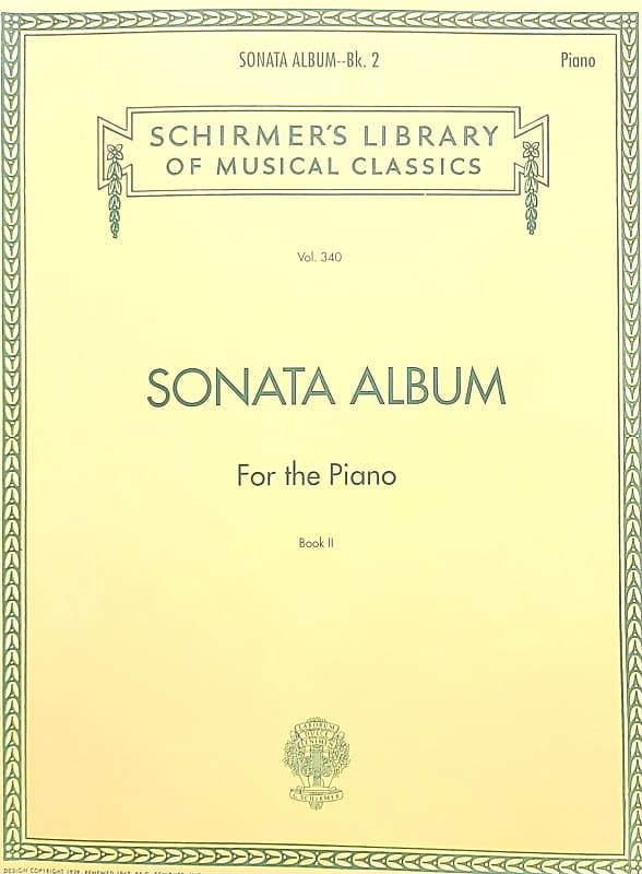 Schirmer's Library of Musical Classics - Sonata Album Bk. 2 - Vol. 340 image 1