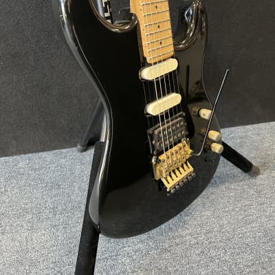 Lasido ? Parts Super Strat Guitar 1980's Made in Canada Gotoh Floyd Black image 2