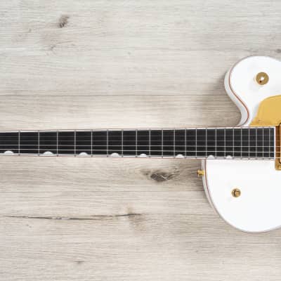 Gretsch G6136TG Players Edition Falcon Hollow Body Guitar, Ebony Fretboard White image 8