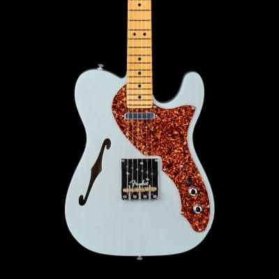 Fender Limited Edition American Professional II Telecaster Thinline - Transparent Daphne Blue #15251 image 3