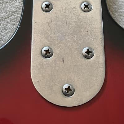 Vintage 1960’s Unbranded Teisco 12 String Electric Guitar Goldfoil Pickups Redburst MIJ Japan Kawai Bison Rare Possibly Early Ibanez image 13