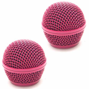 Seismic Audio SA-M30Grille-PINK-2PACK Replacement Steel Mesh Mic Grill Heads (2-Pack)