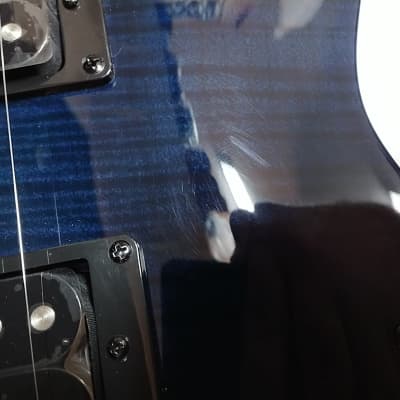 DEAN Custom 350 F Floyd electric GUITAR new Trans Blue w/ HARD CASE- C350F - Tremolo image 9