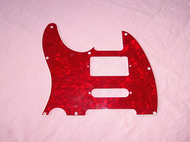 Warmoth Telecaster Pickguard Left handed  Pearloid Red image 1