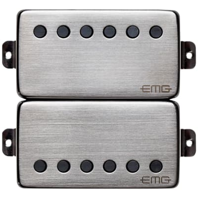 EMG 57/66 Active Guitar Pickups 2015 Brushed Gold | Reverb