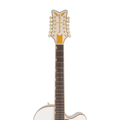Gretsch G5022CWFE-12 Falcon 12-String Jumbo A/E Guitar - White image 5