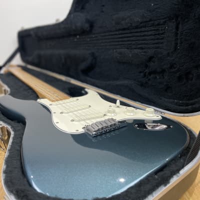 Fender 1989 Strat Plus Deluxe Gun Metal Blue Maple Neck w/Red Label Case for sale