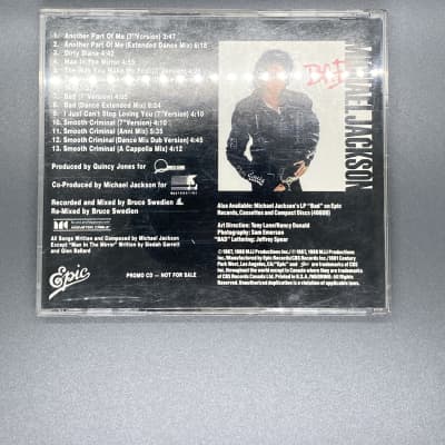 Michael Jackson The Bad Mixes: Special Promo 13 Track CD Album No:0782 |  Reverb