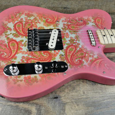 MyDream Partcaster Custom Built - Pink Paisley Tele Tapped Pickups image 3
