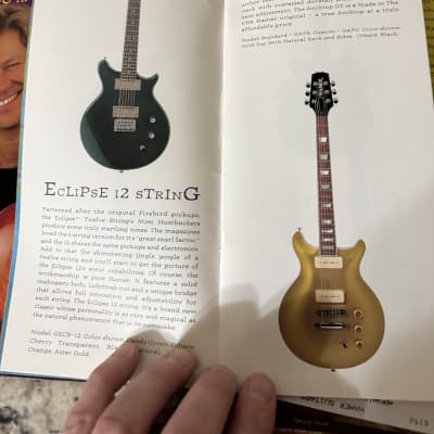 Hamer Catalog 1996 Standard artist Archtop eclipse 12 string special mirage Duo Tone. P-90 T 51 vintage S Daytona Californian chaparral bass Cruise bass slammer image 7