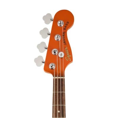Squier FSR Affinity Series Jag Bass H Guitar, Laurel FB, Metallic Orange image 6