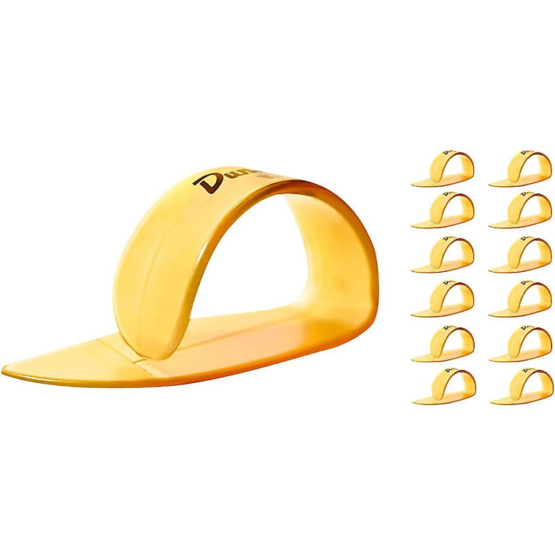 Dunlop Ultex Medium Thumbpicks Gold (12-Pack) image 1