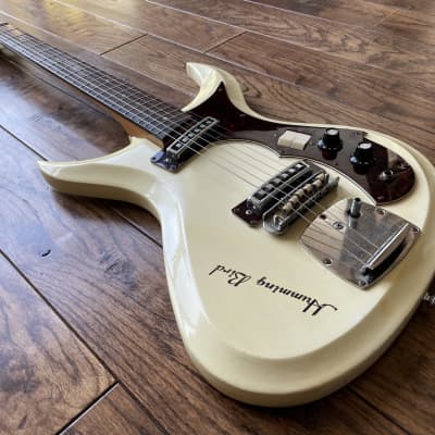 Vintage 1960s Tokai Humming Bird 100S Electric Guitar Cream MIJ mosrite image 5