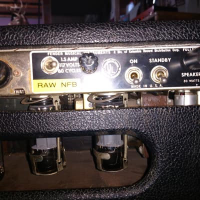 Fender Bassman 2-Channel 50-Watt Guitar Amp Head 1964 - 1967 - Black Panel image 4