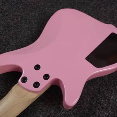 Alp Leaf 100 headless travel eletric guitar Pink image 2
