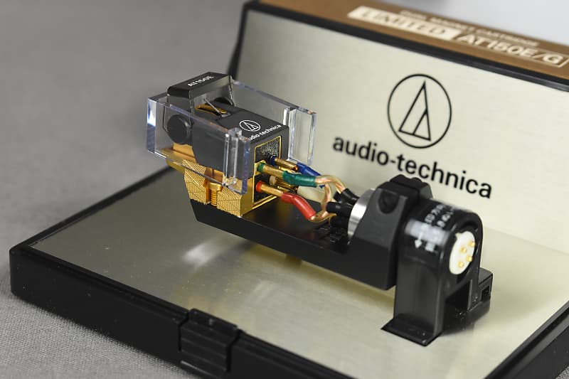 Audio-Technica AT150E/G LIMITED Cartridge W/ Gold Headshell From Japan
