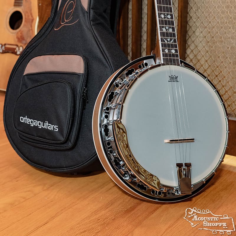 Ortega Falcon Series 5-String Banjo, Transparent Green