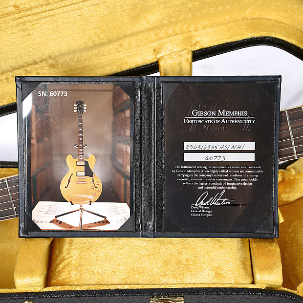 Gibson Memphis 1963 ES-335 VOS Vintage Natural Hand Selected Gibson Memphis 1963 ES-335 VOS Vintage Natural Hand Selected