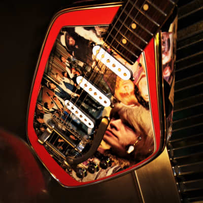 Phantom Phantom Brian Jones Memorabilia Guitar.  Art.  VOX style. ONLY ONE. Collectible.  2005 Collage image 10