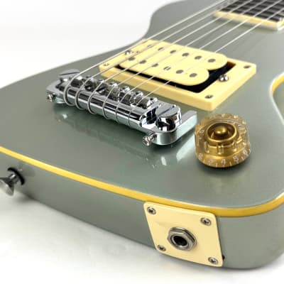 Erlewine Chiquita Travel Guitar, "Inca, Luna or Frost?" 1990 - Silver/Blue image 7