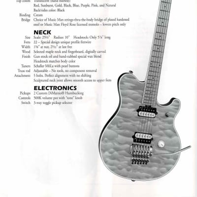 Ernie Ball Music Man EVH - Eddie Van Halen Signature Guitar | 1995 Trans Purple Quilt Maple =\//-/= image 19