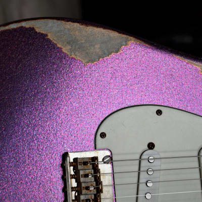 Fender Stratocaster  Standard Custom Relic Nitro Magenta Sparkle image 5