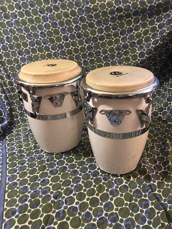 Extremely Rare LP White Fiberglass Junior Congas Reverb