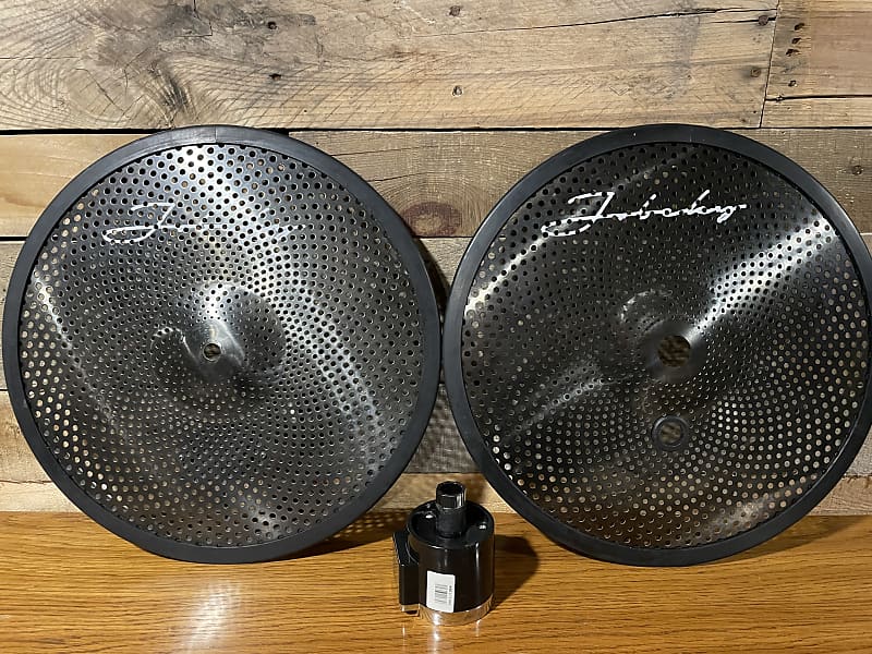 14” Jobeky Black “Real Feel” Electronic Dual Zone HiHat Reverb