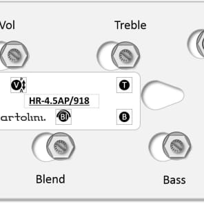 Bartolini HR-4.5AP Pre-Wired 2 Band EQ Active/Passive Vol, blend, individual bass & treble image 2